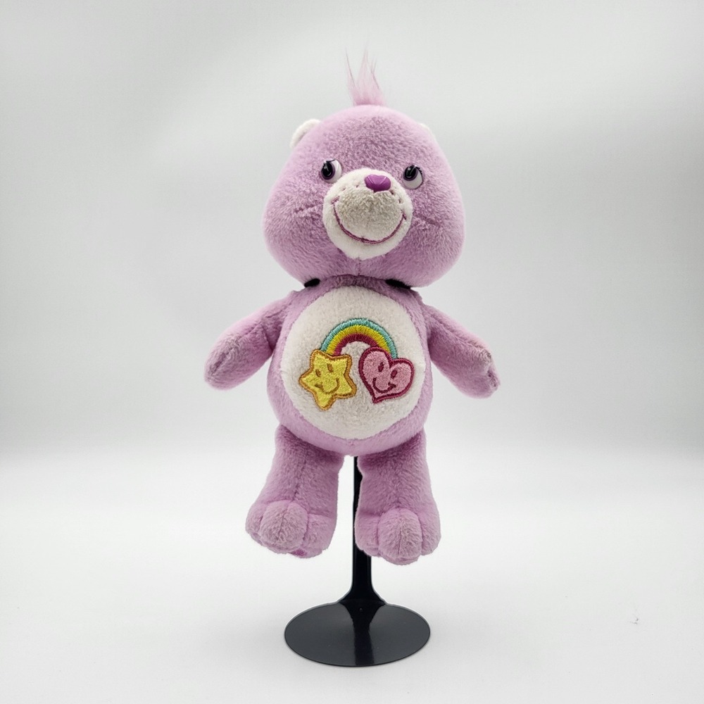 Vintage Care Bears Y2k Love A Lot Bear Plush‎ Pink 8" Heart Rainbow